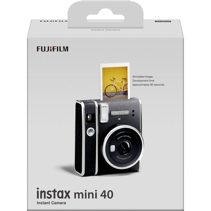 instax mini 40 instant film camera, easy use with automatic exposure, Black