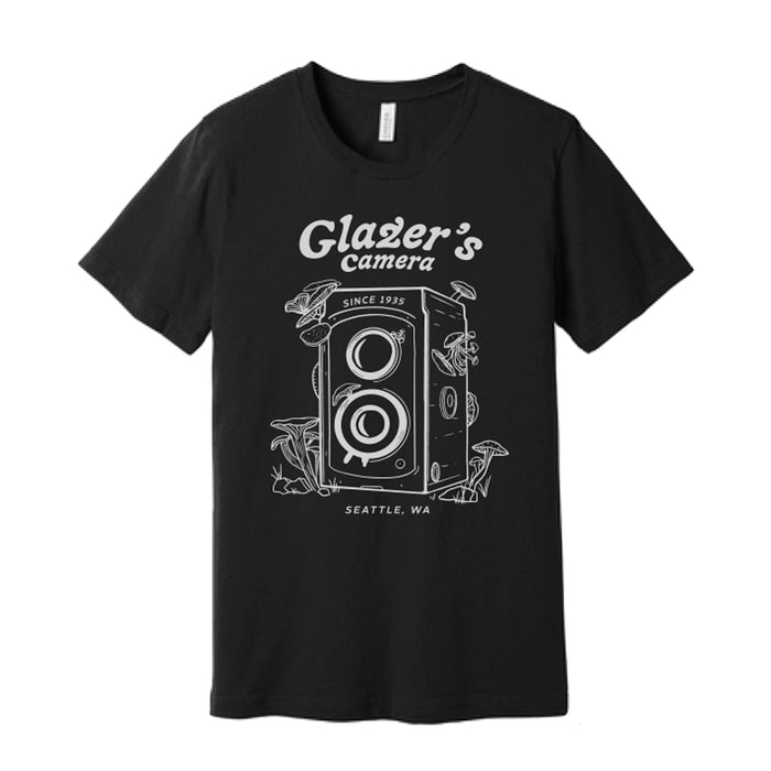 Glazer's Mushroom Camera T-Shirt Black - X-Large
