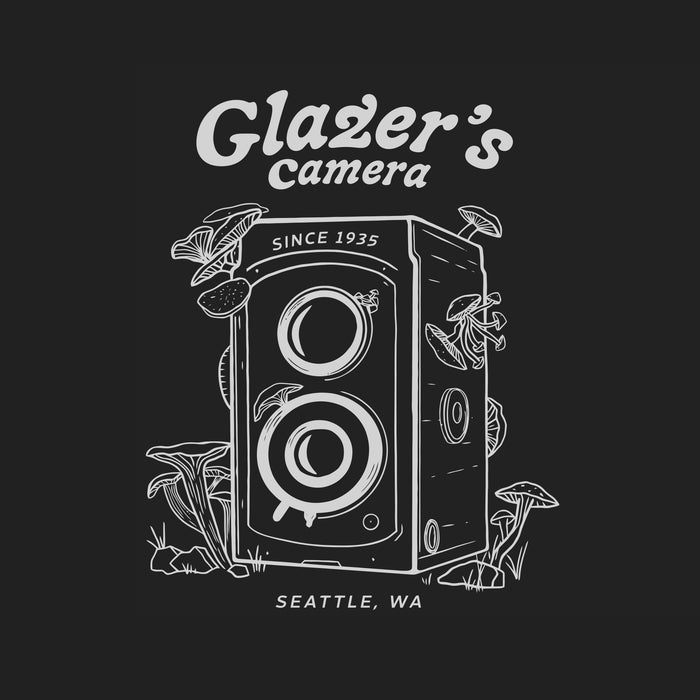 Glazer's Mushroom Camera T-Shirt Black - Small