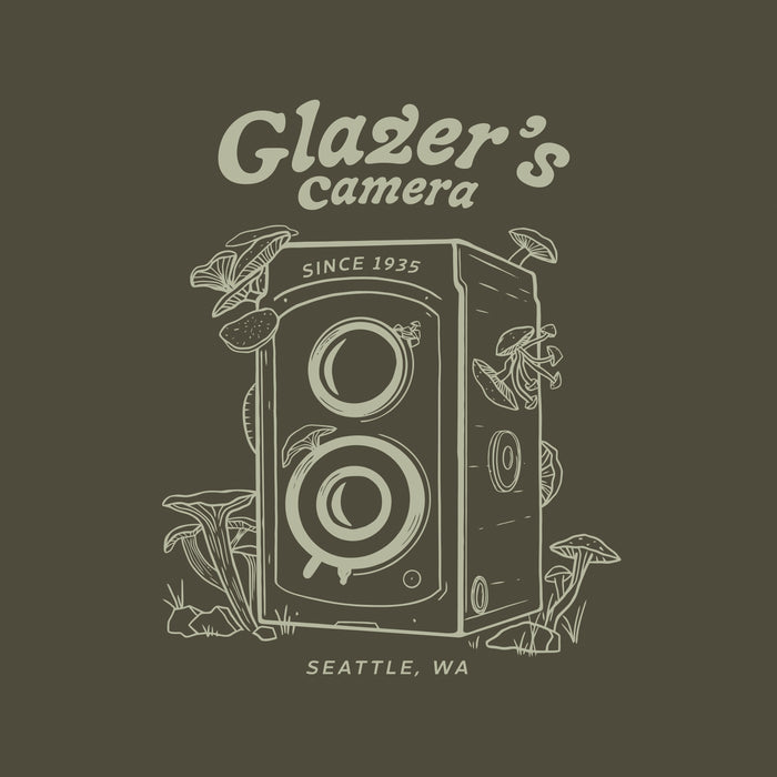 Glazer's Mushroom Camera T-Shirt Olive -  XX-Large
