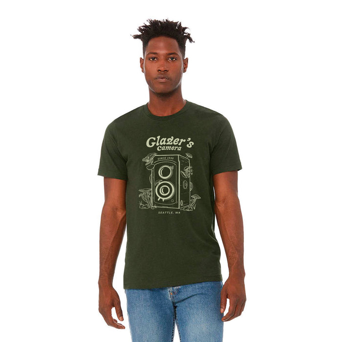 Glazer's Mushroom Camera T-Shirt Olive - Medium