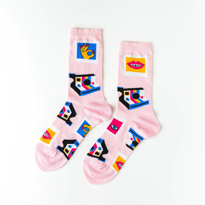 Instant Selfie Crew Socks