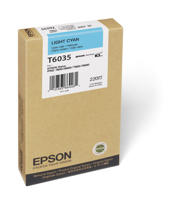 Epson Stylus Pro 7800/7880 & 9800/9880 UltraChrome K3 Ink 220ml - Light Cyan