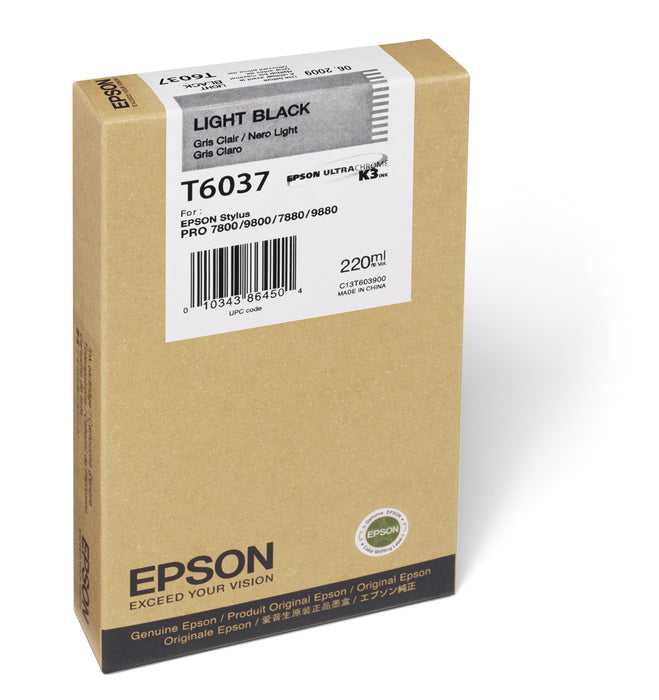 Epson Stylus Pro 7800/7880 & 9800/9880 UltraChrome K3 Ink 220ml - Light Black