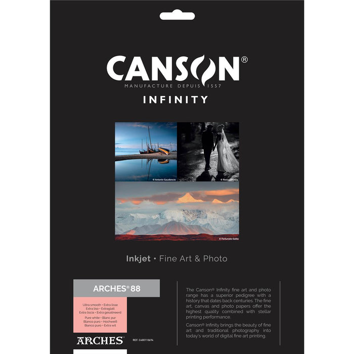 Canson Infinity Arches 88 Matte Paper, 17 x 22" - 25 Sheets