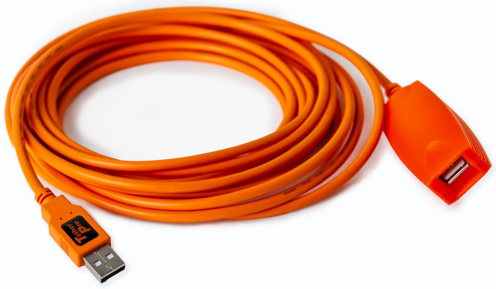 Tether Tools TetherPro USB 2.0 Active Extension 16' Orange Cable CU1917