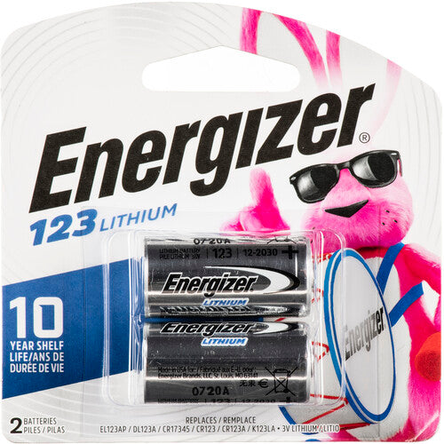 Energizer CR123A Battery 2-pack Glazer's Camera
