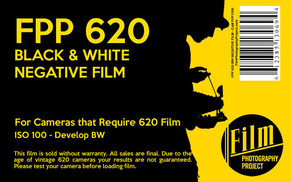 Film Photography Project Basic Black & White Negative Film, 620 Film, Single Roll