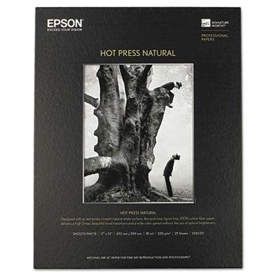 Epson Hot Press Natural 17" x 22" 25 Sheet Paper