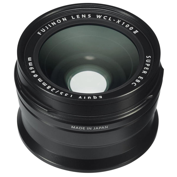 Fujifilm WCL-X100 II Wide Conversion Lens for X100F Camera - Black