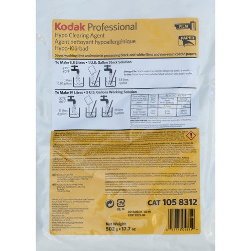Kodak Professional Hypo Clearing Agent (To Make 5 gal, 2019 Version)