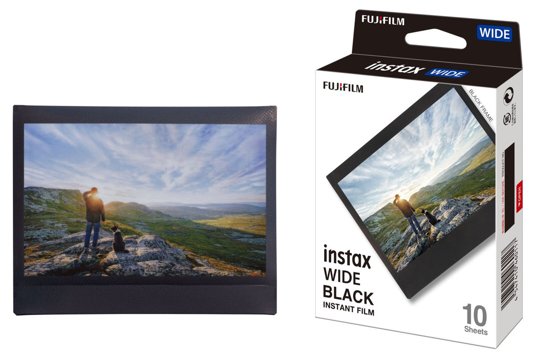 Fujifilm Instax Wide Color Instant Film - Black Frame, 10 Exposures