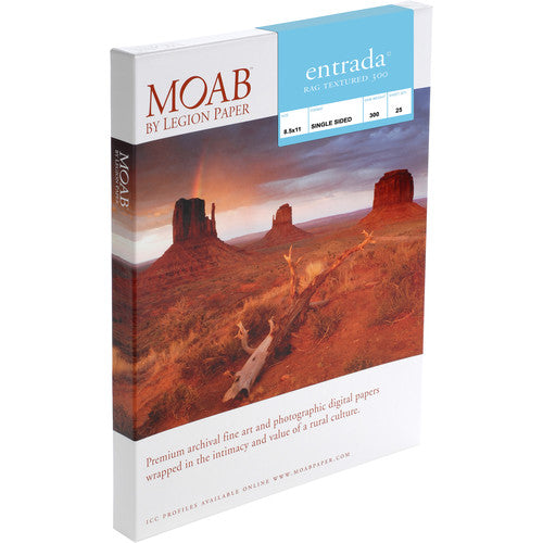 Moab Entrada Rag Textured Paper, 5" x 7" - 25 Sheets