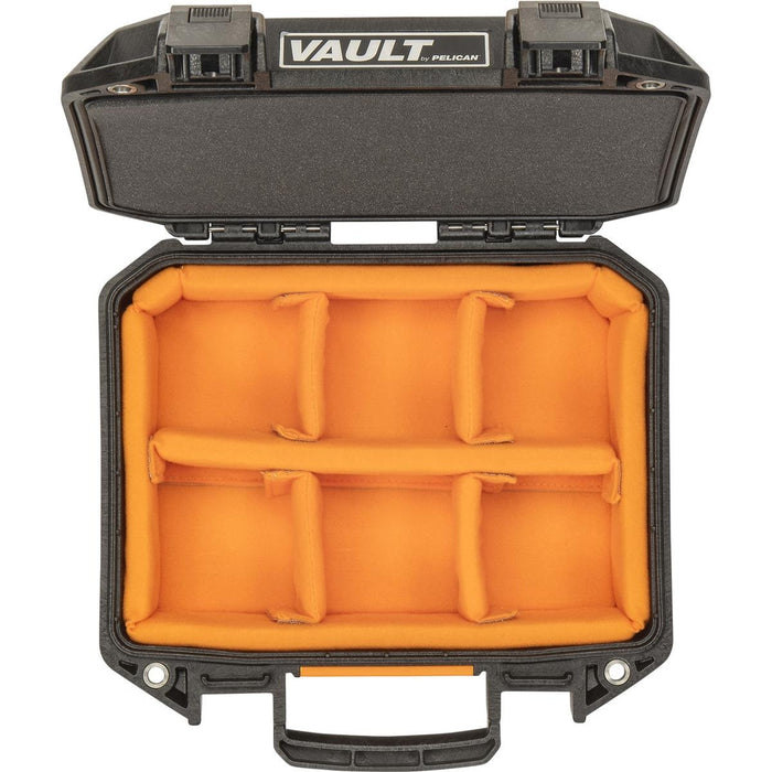 Pelican Vault V100 Small Case with Lid Foam and Dividers - Black