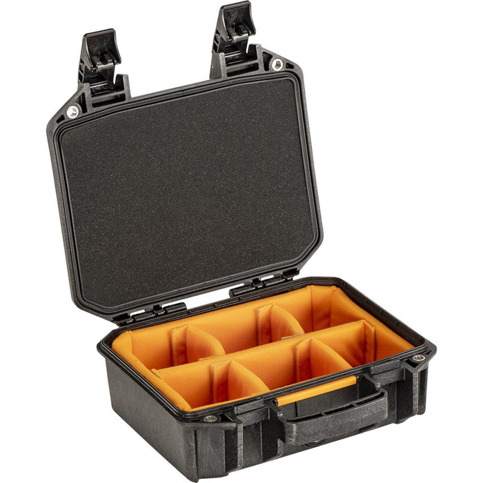 Pelican Vault V100 Small Case with Lid Foam and Dividers - Black