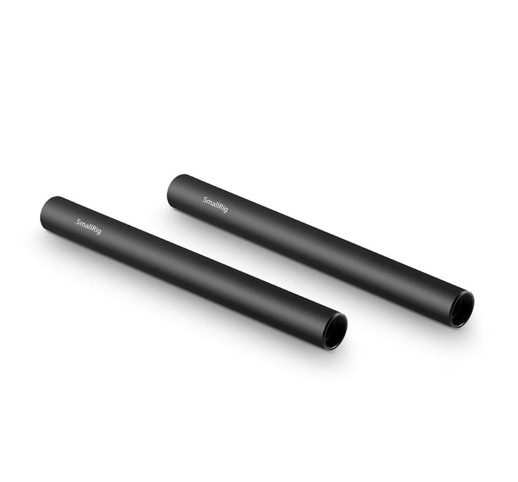 SmallRig 2pcs 15mm Black Aluminum Alloy Rod(M12-15cm) 6inch 1050
