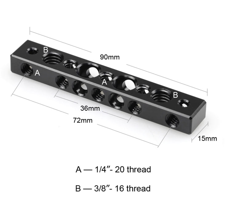 SmallRig Cheese Bar with 1/4 Inch and 3/8 Inch Screw Hole 1091