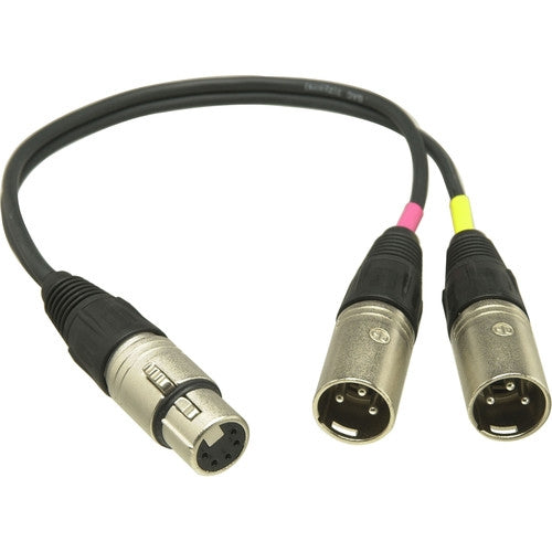 Sennheiser ACS5 5-pin XLR Female to Dual XLR Male Y Cable for MKH418S and MKE44P Microphones (6-inches) (15.24cm)